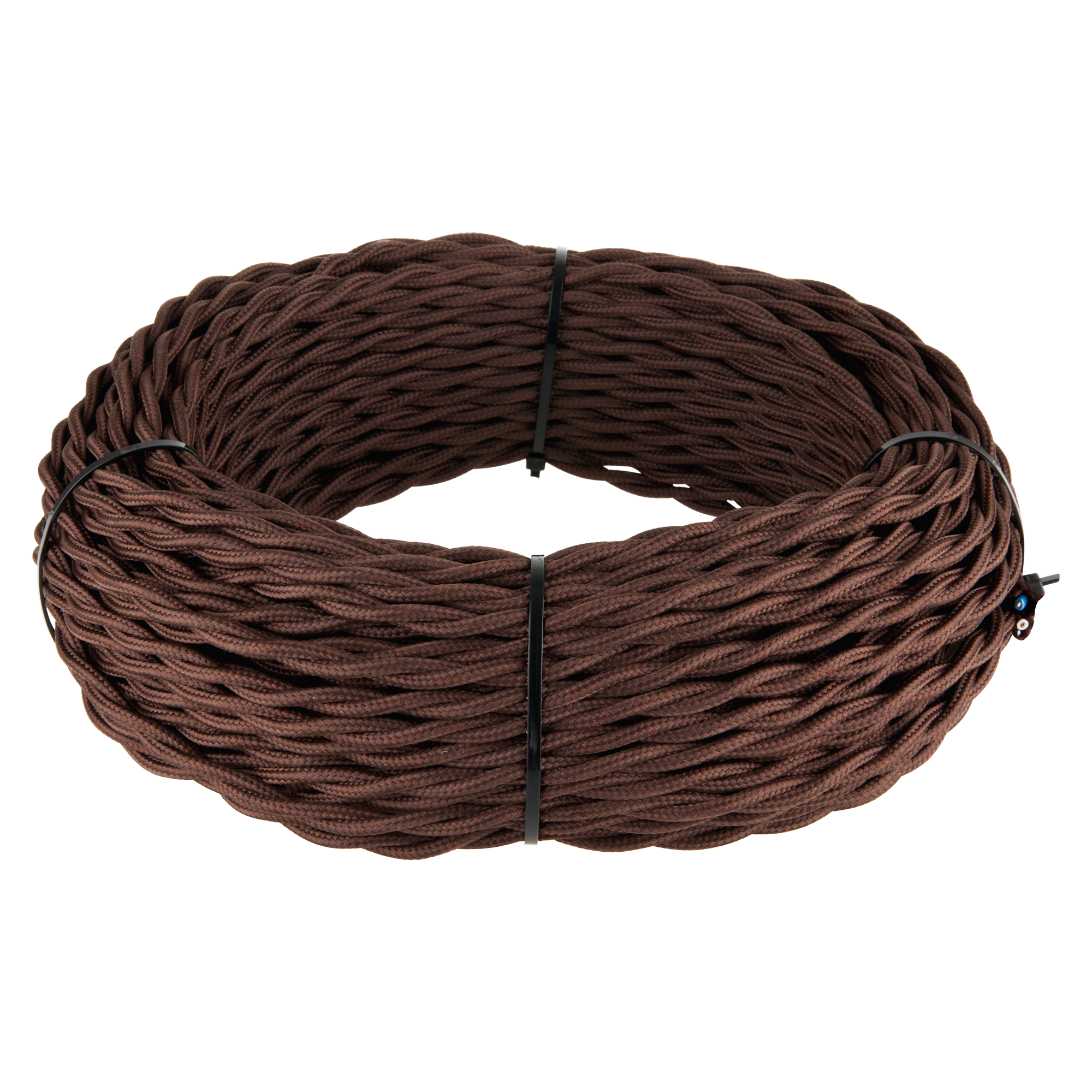 Ретро кабель витой 2х1,5 (коричневый) 50 м Werkel Ретро кабель коричневый W6452514. Фото 1