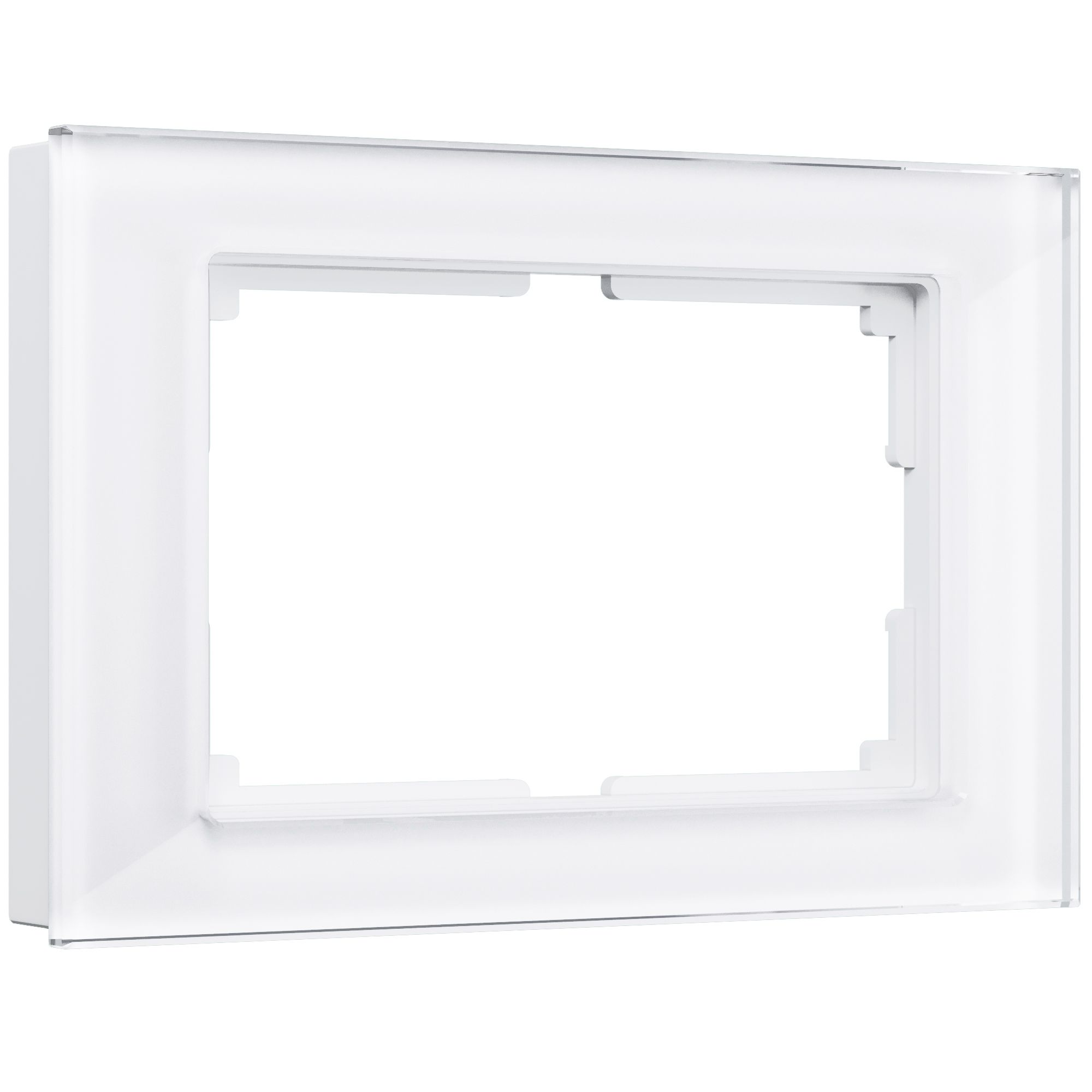Рамка для двойной розетки (белый,стекло) W0081101 W0081101