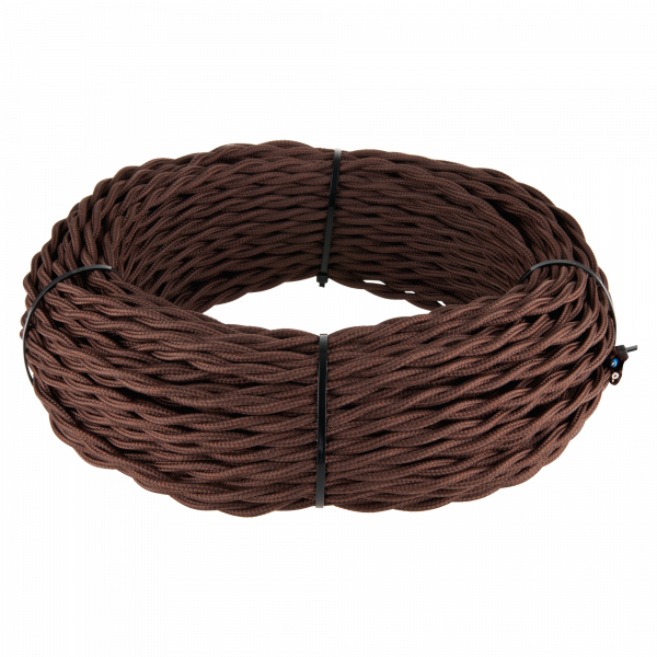 W6452514 Ретро кабель витой 2х1,5 (коричневый) 50 м