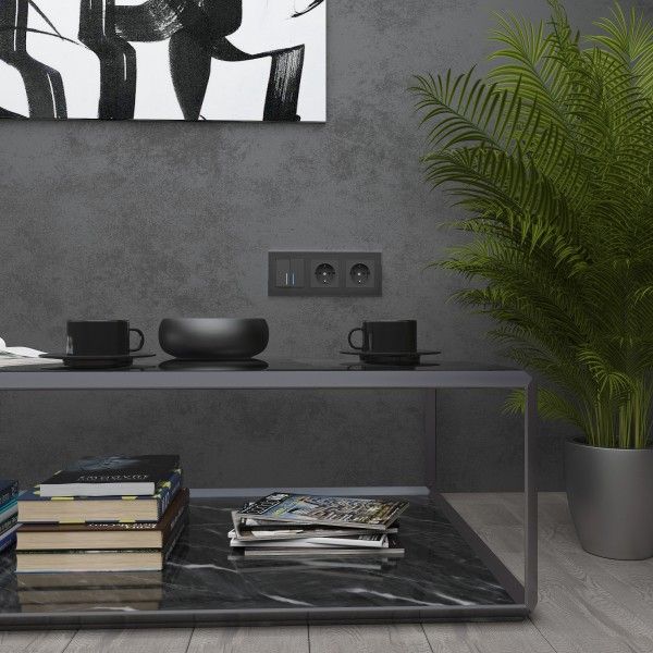 Рамка на 3 поста (черный алюминий) Werkel W0031708. Официальный сайт.