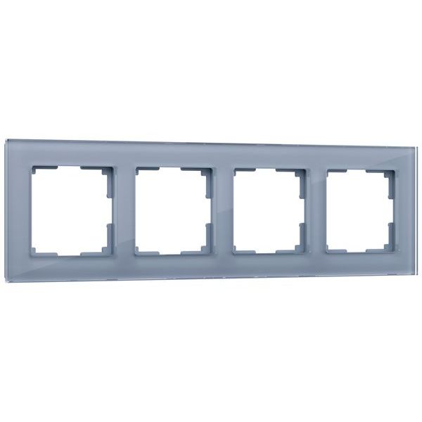 Рамка на 4 поста (серый,стекло) W0041115