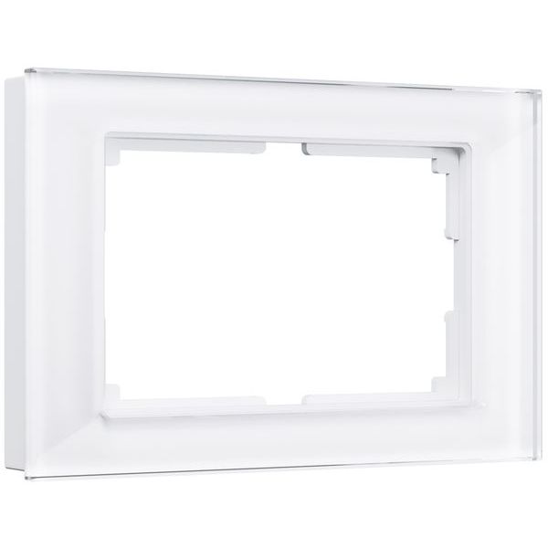 Рамка для двойной розетки (белый,стекло) W0081101