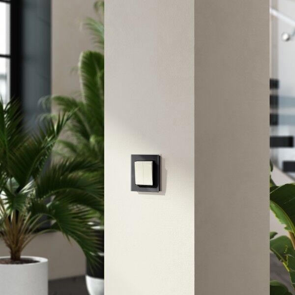 Перекрестный переключатель двухклавишный (слоновая кость) Werkel ...