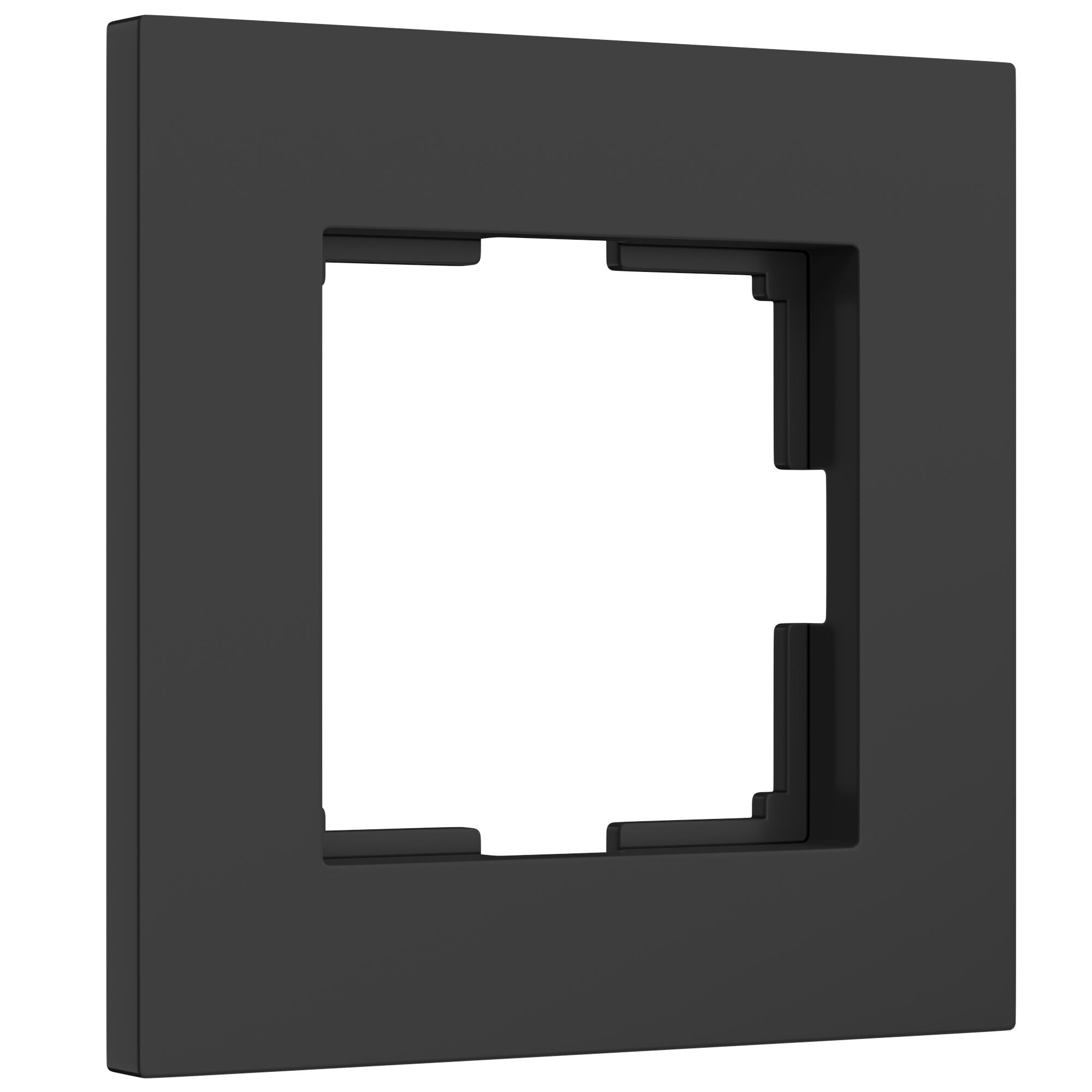 Рамка на 1 пост Slab (черный матовый) W0012908 W0012908