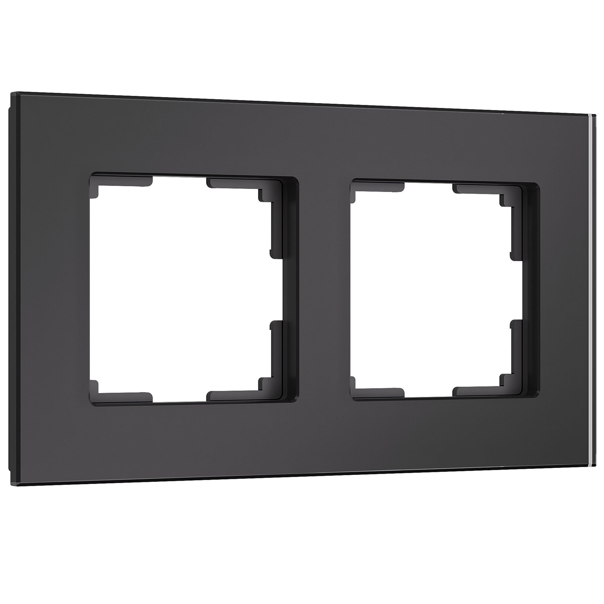 Рамка на 2 поста Senso (черный, стекло soft-touch) W0023108 W0023108