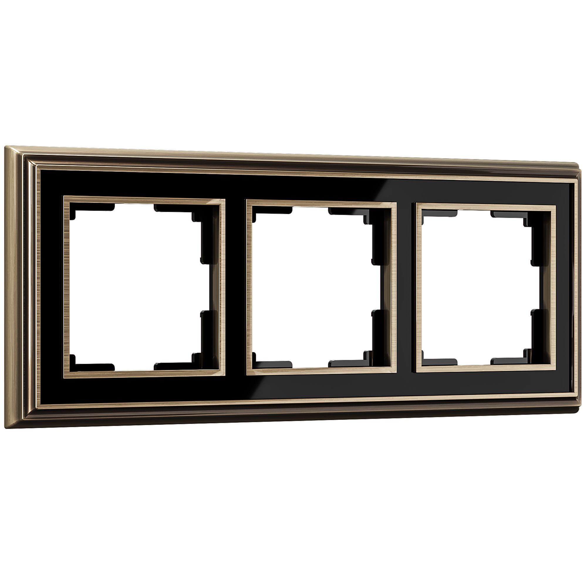 Рамка на 3 поста (бронза/черный) WL17-Frame-03 WL17-Frame-03