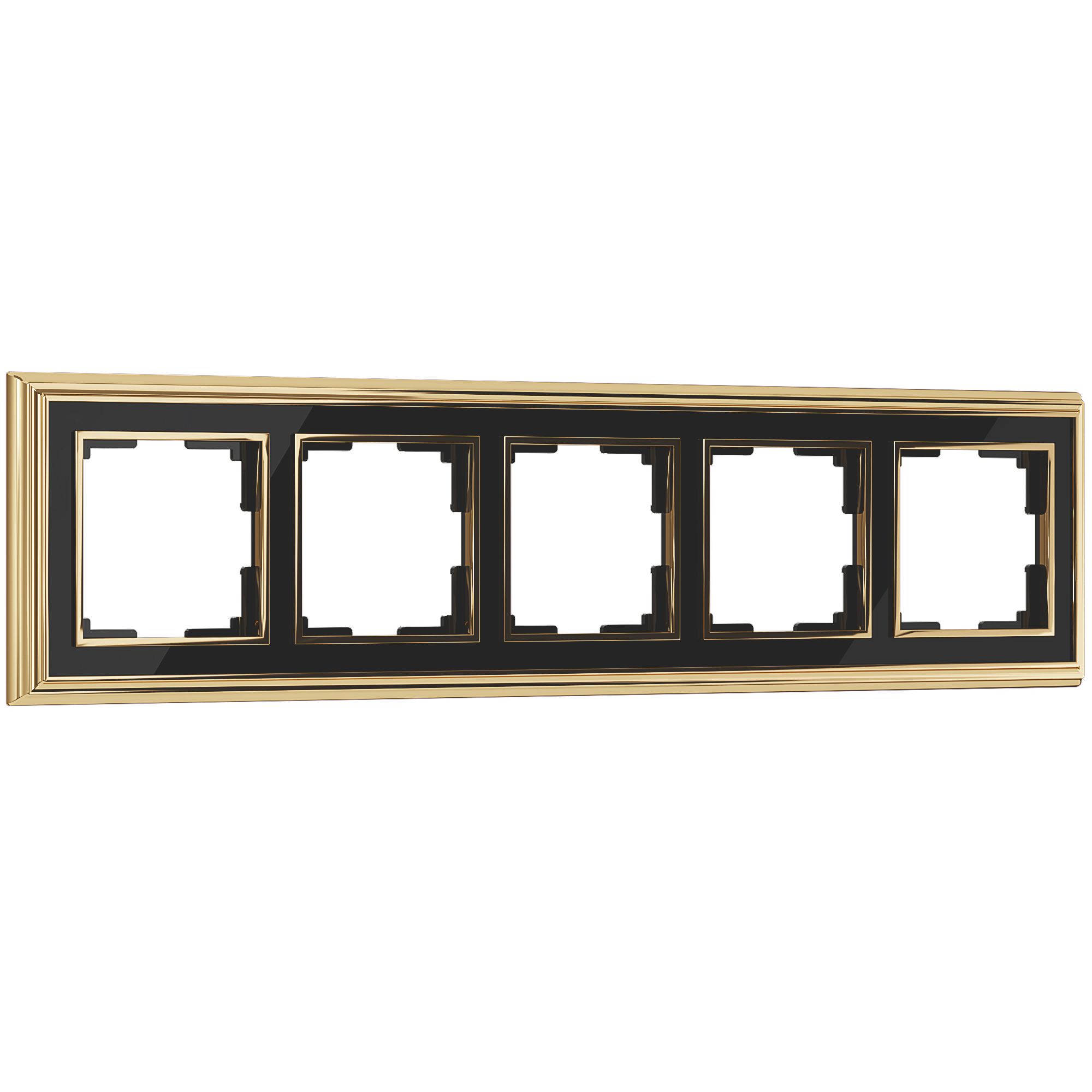 Рамка на 5 постов (золото/черный) WL17-Frame-05 WL17-Frame-05